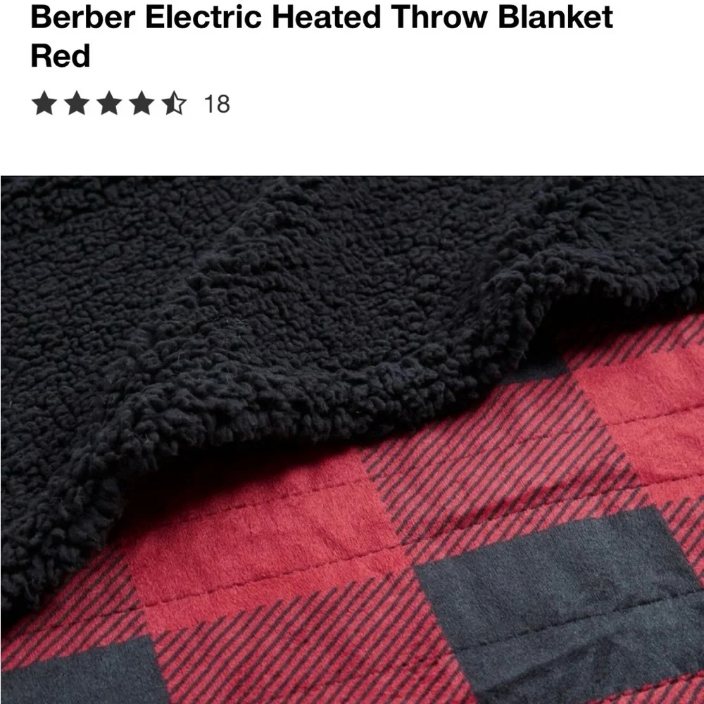 Woolrich Luxury Heated Throw - Red and Black Plaid